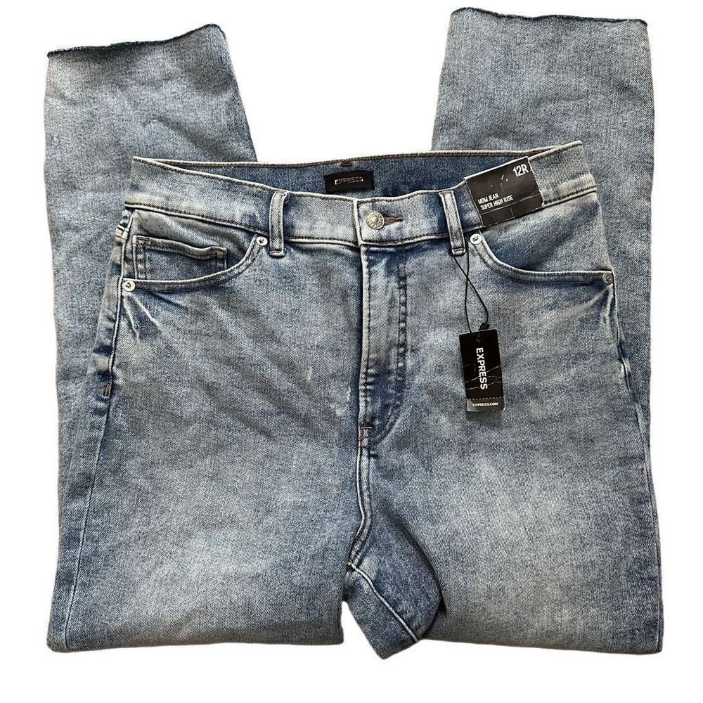 NWT Express mom jean super high rise size 12r